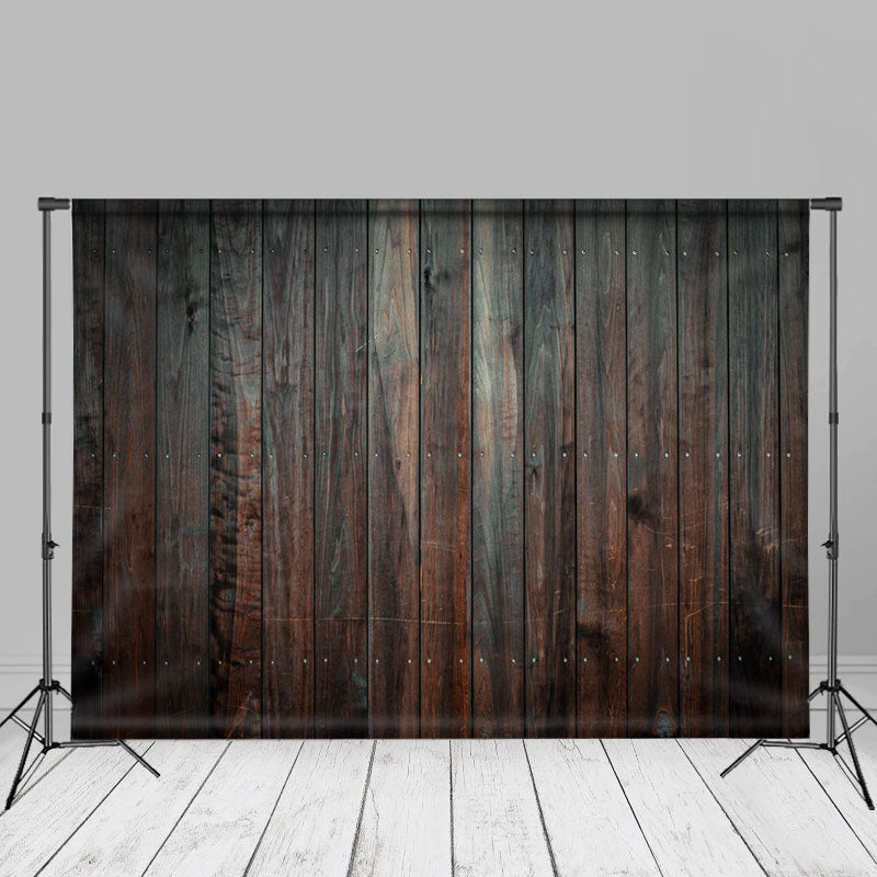 Lofaris Black Pine Wood Wall Texture Photo Booth Backdrop