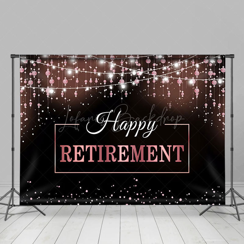 Lofaris Black Pink Light Pendant Happy Retirement Backdrop