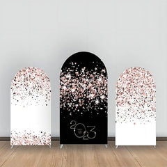 Lofaris Black Pink White Sparkle Party Arch Backdrop Kit