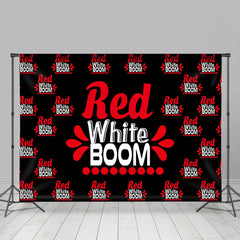 Lofaris Black Red White Boom Backdrop For Independence Day