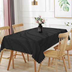 Lofaris Black Ripple Simple Modern Rectangle Tablecloth