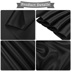 Lofaris Black Satin Universal Banquet Chair Sashes Bows