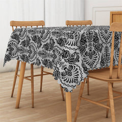 Lofaris Black Special Pattern Repeat Tablecloth For Kitchen