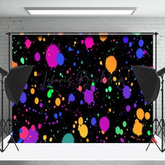 Lofaris Black Splash Ink Graffiti Wall Photography Backdrop