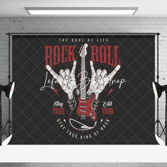 Lofaris Black Stay True Rock And Roll Musical Party Backdrop