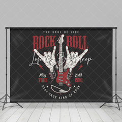 Lofaris Black Stay True Rock And Roll Musical Party Backdrop