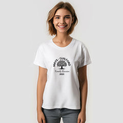 Lofaris Black Tree Personalized Name Reunion T-Shirt