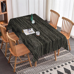 Lofaris Black Tree Texture Dining Room Square Tablecloth