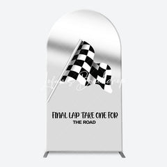 Lofaris Black White Flag Race Competition Arch Backdrop Kit