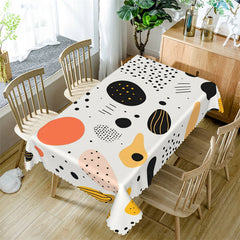 Lofaris Black White Patterns Modern Rectangle Tablecloth