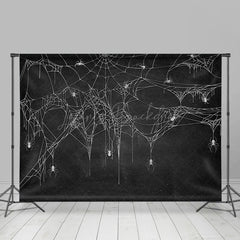 Lofaris Black White Spider Web Backdrop For Halloween Party