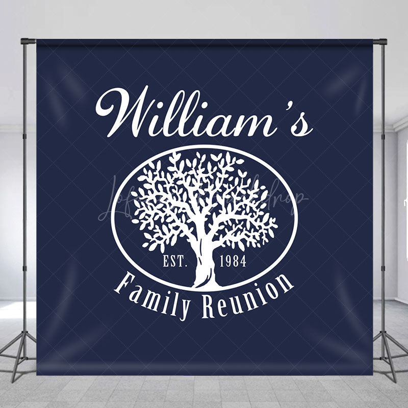 Lofaris Black White Tree 1984 Custom Family Reunion Backdrop