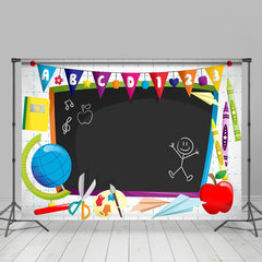 Lofaris Blackboard Colorful Pencil Back To School Backdrop