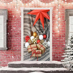 Lofaris Blanket Gift Red Leaf Merry Christmas Door Cover