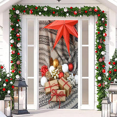 Lofaris Blanket Gift Red Leaf Merry Christmas Door Cover