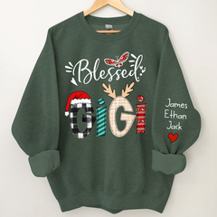 Lofaris Custom Christmas Gigi Grandma Mimi And Kids CTH01 Sweatshirt