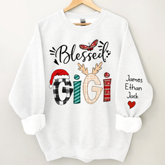 Lofaris Custom Christmas Gigi Grandma Mimi And Kids CTH01 Sweatshirt