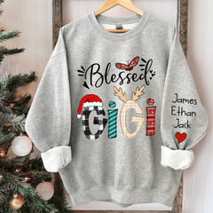 Lofaris Custom Christmas Gigi Grandma Mimi And Kids CTH01 Sweatshirt