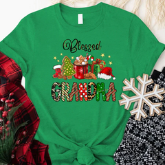 Lofaris Blessed Grandma Christmas Gift Customized T-Shirt