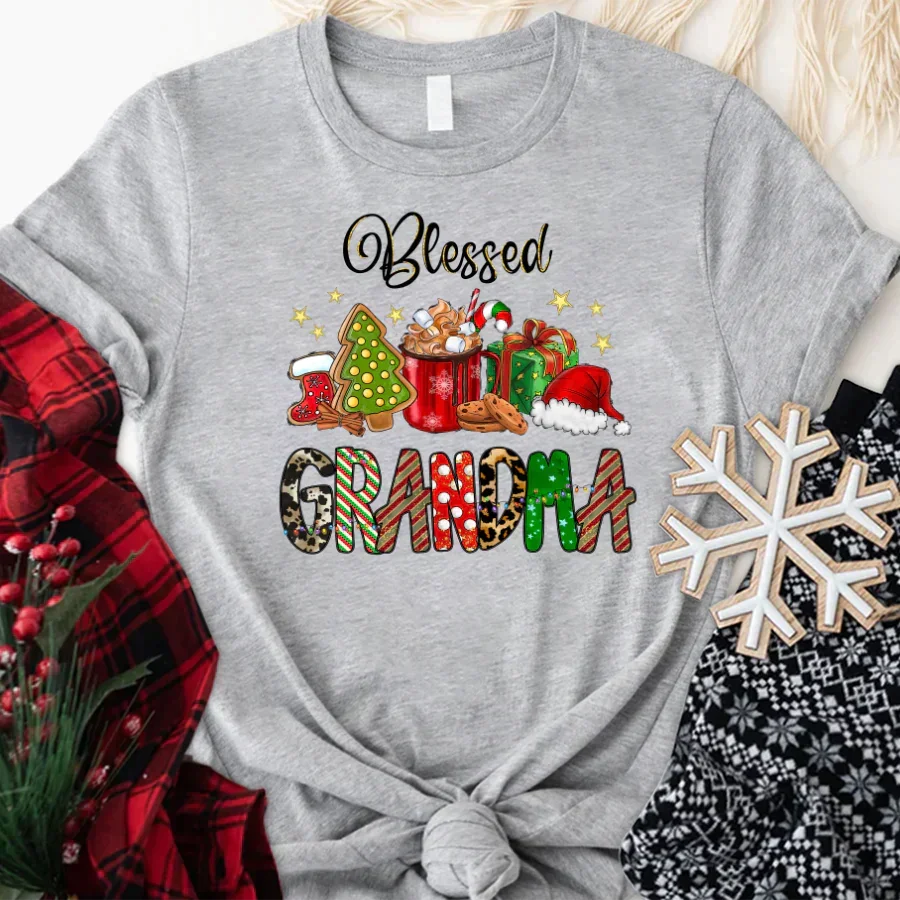 Lofaris Blessed Grandma Christmas Gift Customized T-Shirt