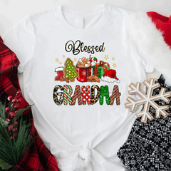 Lofaris Blessed Grandma Christmas Gift Customized T-Shirt