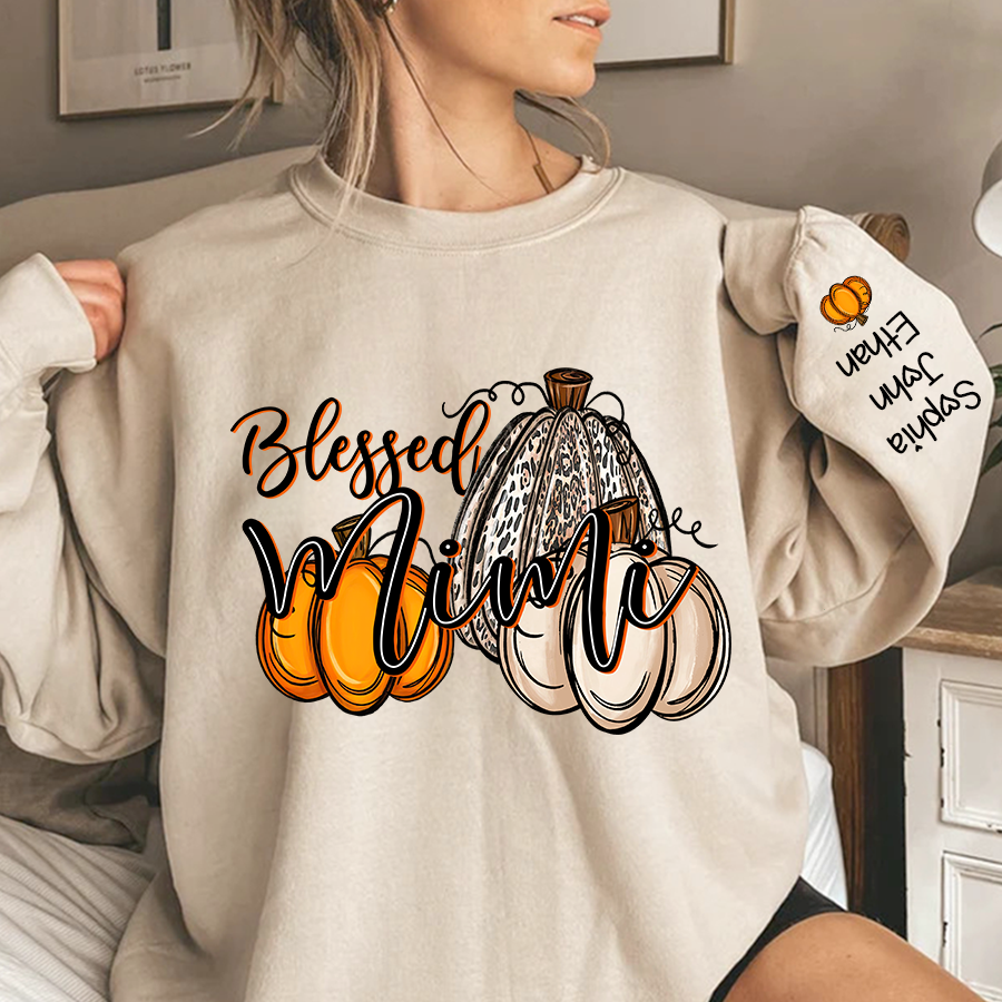 Lofaris Blessed Mimi Fall Pumpkin Patch Custom Sweatshirt