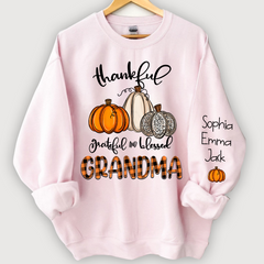 Lofaris Blessed Thankful Grateful Grandma Custom Sweatshirt