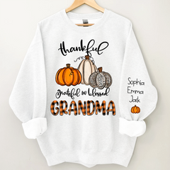 Lofaris Blessed Thankful Grateful Grandma Custom Sweatshirt