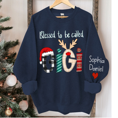 Lofaris Blessed To Be Called Gigi And Kids Christmas Custom Name CTH01 Sweatshirt