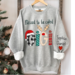 Lofaris Blessed To Be Called Gigi And Kids Christmas Custom Name CTH01 Sweatshirt