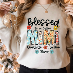 Lofaris Blessed To Be Called Mimi Customized Sweatshirt