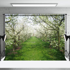 Lofaris Blooming Flowers Apple Tree Spring Backdrop For Portrait