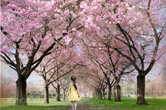 Lofaris Blooming Trees Spring Scene Backdrop For Portrait