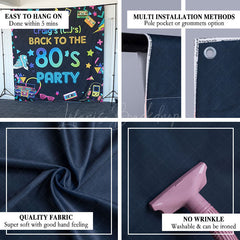 Lofaris Blue Bachelors Cap Balloon Flag Graduation Backdrop