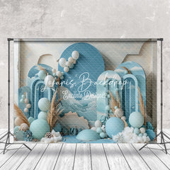 Lofaris Blue Balloons Sky Summer Cake Smash Photo Backdrop