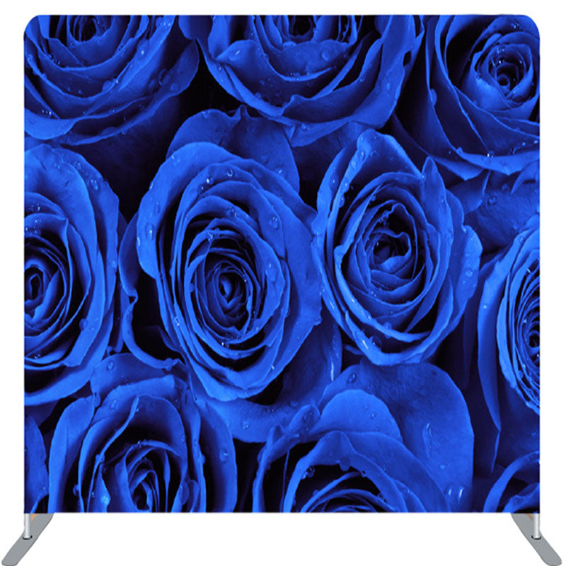 Lofaris Blue Blooming Dew Roses Valentines Day Backdrop Cover