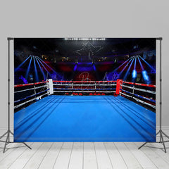 Lofaris Blue Boxing Ring Stands Sports Backdrop For Party