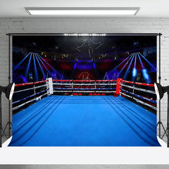 Lofaris Blue Boxing Ring Stands Sports Backdrop For Party