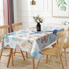 Lofaris Blue Butterfly Patterns Home Kitchen Tablecloth