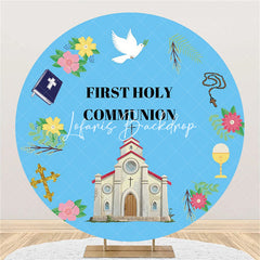 Lofaris Blue Church First Holy Communion Baptism Backdrop