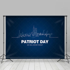 Lofaris Blue City Lines Never Forget Patriot Day Backdrop