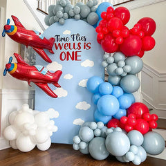 Lofaris Blue Cloud First Birthday Party Arch Backdrop