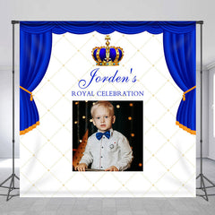 Lofaris Blue Crown Royal Celebration Custom Photo Backdrop