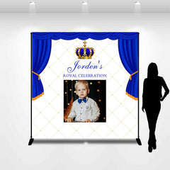 Lofaris Blue Crown Royal Celebration Custom Photo Backdrop