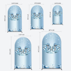 Lofaris Blue Diamonds Sparkle 50th Birthday Arch Backdrop