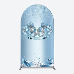 Lofaris Blue Diamonds Sparkle 50th Birthday Arch Backdrop