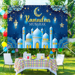 Lofaris Blue Dome Palace Night Moon Mandala Ramadan Backdrop