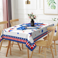 Lofaris Blue Dwarf Stars Flag Independence Day Tablecloth