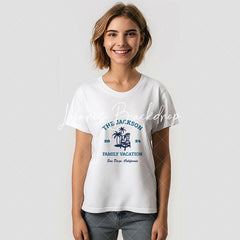 Lofaris Blue Family Vacation Retro Beach Holiday T-Shirt