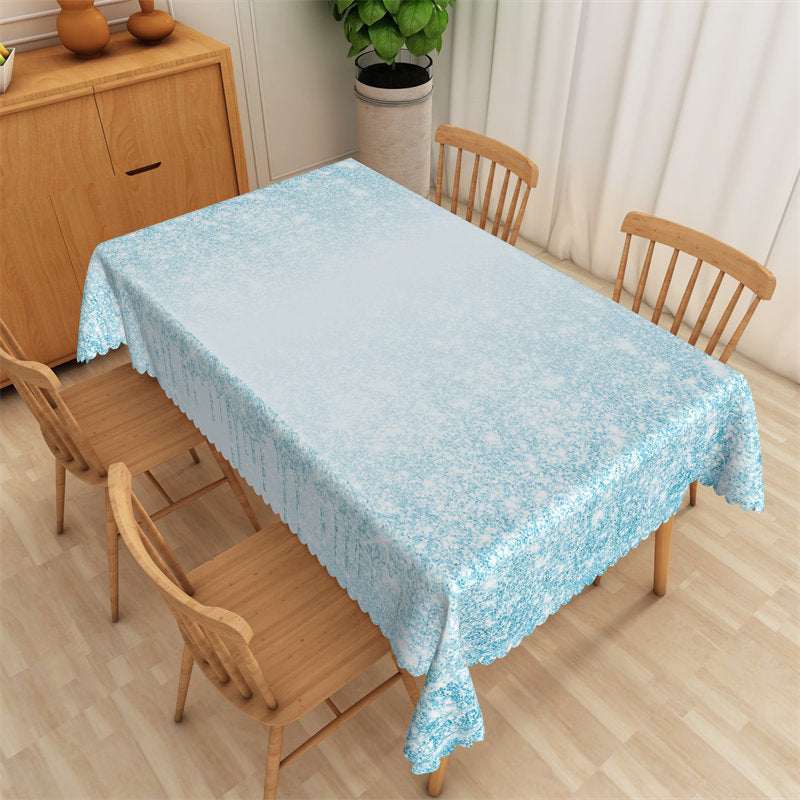 Lofaris Blue Glitter Gorgeous Pattern Rectangle Tablecloth